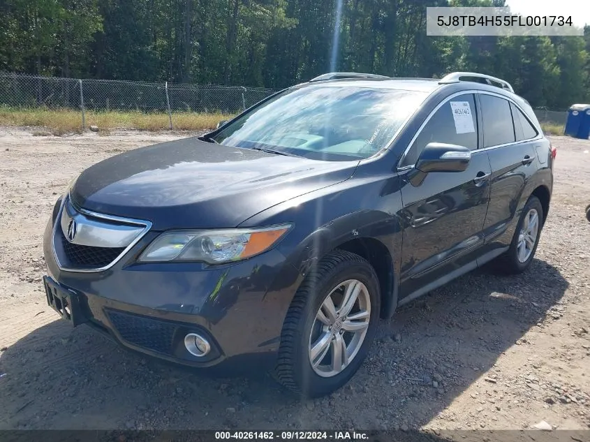 5J8TB4H55FL001734 2015 Acura Rdx