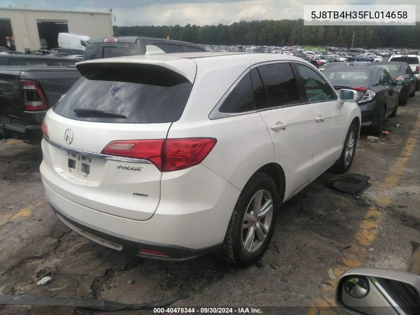 5J8TB4H35FL014658 2015 Acura Rdx