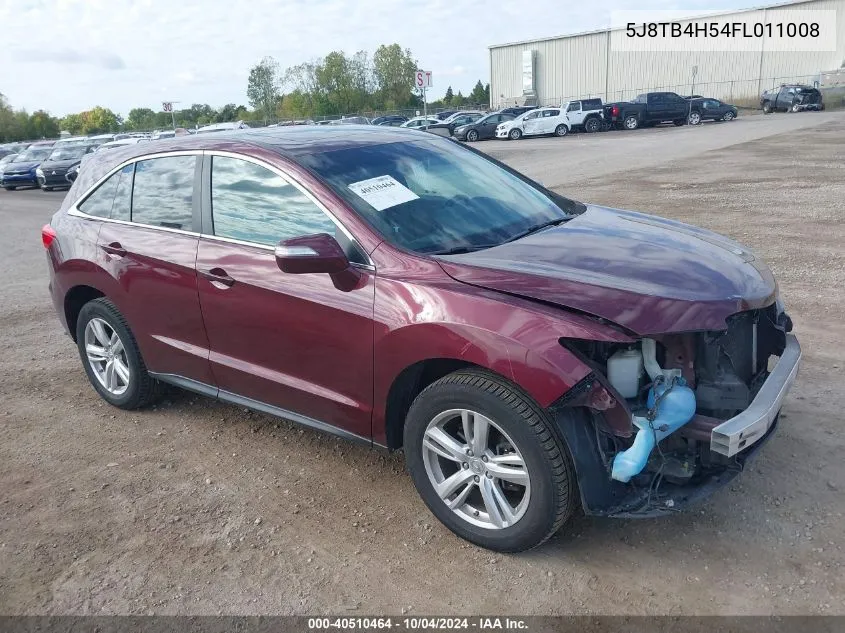 5J8TB4H54FL011008 2015 Acura Rdx