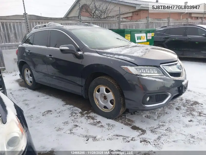5J8TB4H77GL803947 2016 Acura Rdx