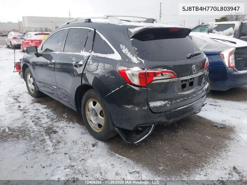 5J8TB4H77GL803947 2016 Acura Rdx