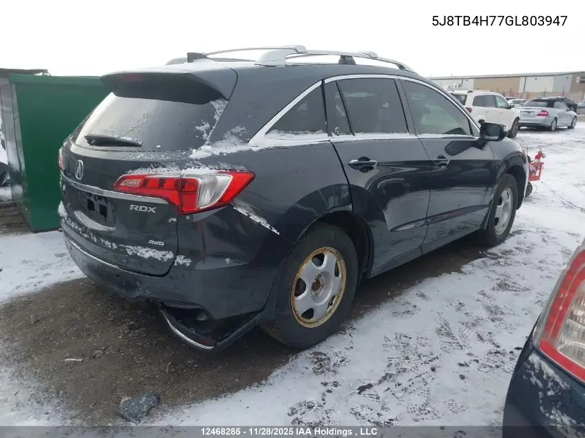 5J8TB4H77GL803947 2016 Acura Rdx