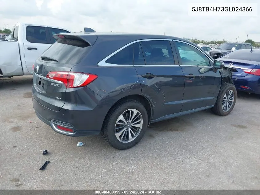 5J8TB4H73GL024366 2016 Acura Rdx Advance