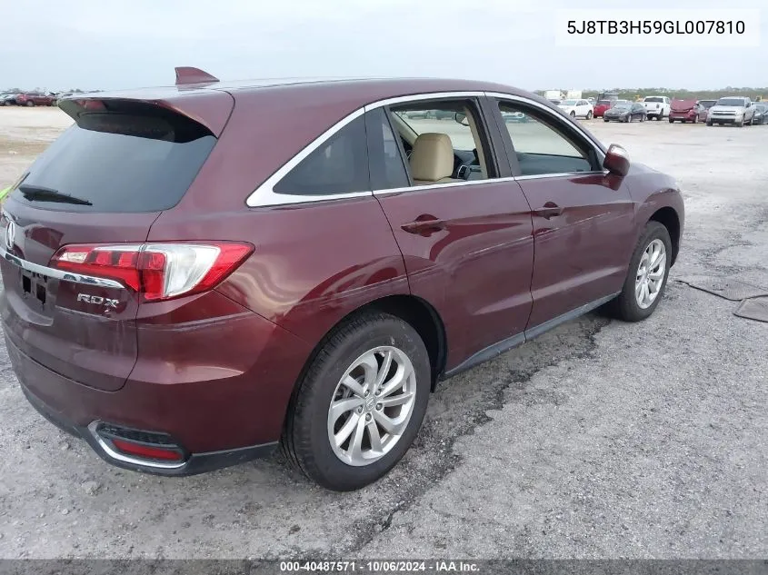 5J8TB3H59GL007810 2016 Acura Rdx Technology