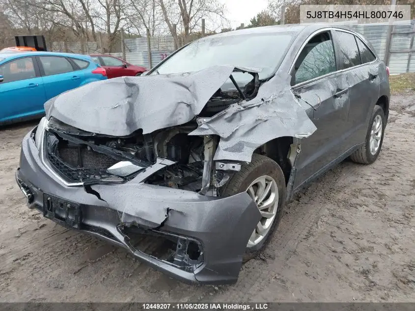 5J8TB4H54HL800746 2017 Acura Rdx Technology