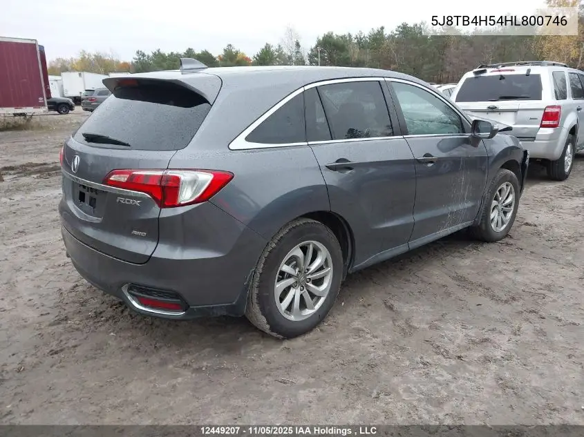 5J8TB4H54HL800746 2017 Acura Rdx Technology