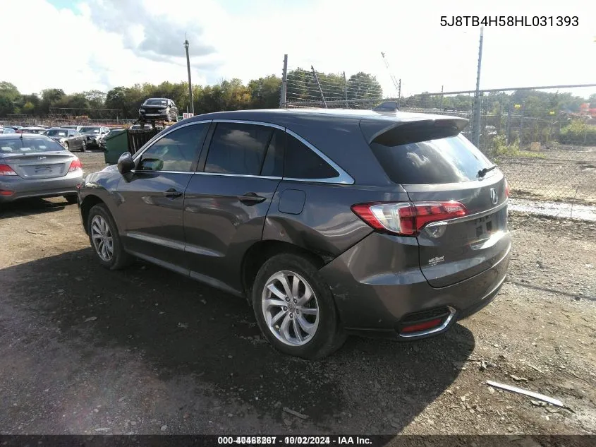 5J8TB4H58HL031393 2017 Acura Rdx