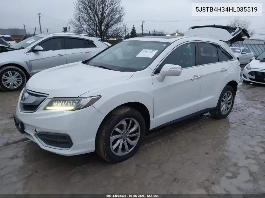 5J8TB4H34HL035519 2017 Acura Rdx Acurawatch Plus Package