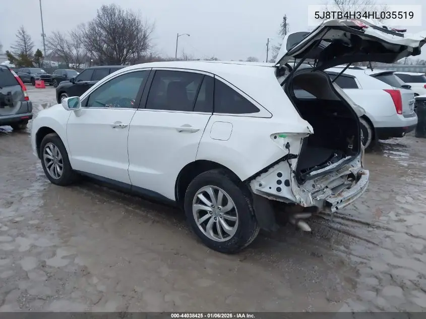 5J8TB4H34HL035519 2017 Acura Rdx Acurawatch Plus Package