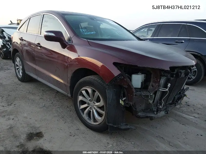 5J8TB4H37HL021212 2017 Acura Rdx Acurawatch Plus Package