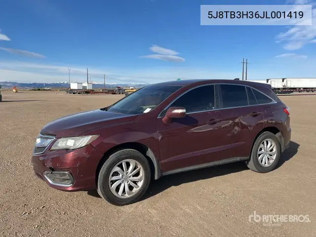 5J8TB3H36JL001419 2018 Acura Rdx 2018 Acura Rdx Suv