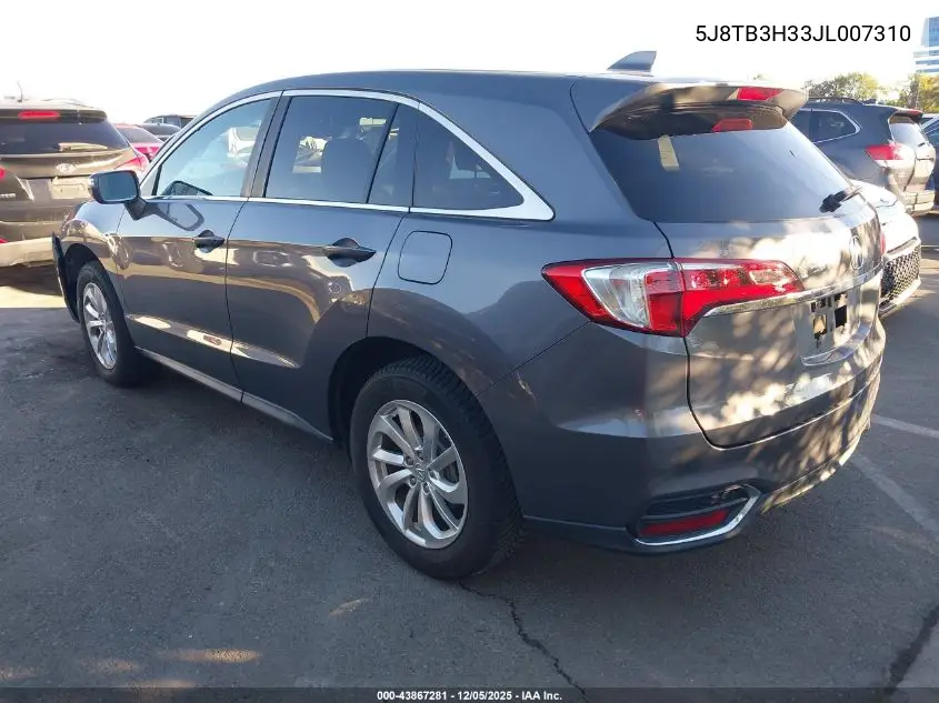 5J8TB3H33JL007310 2018 Acura Rdx Acurawatch Plus Package