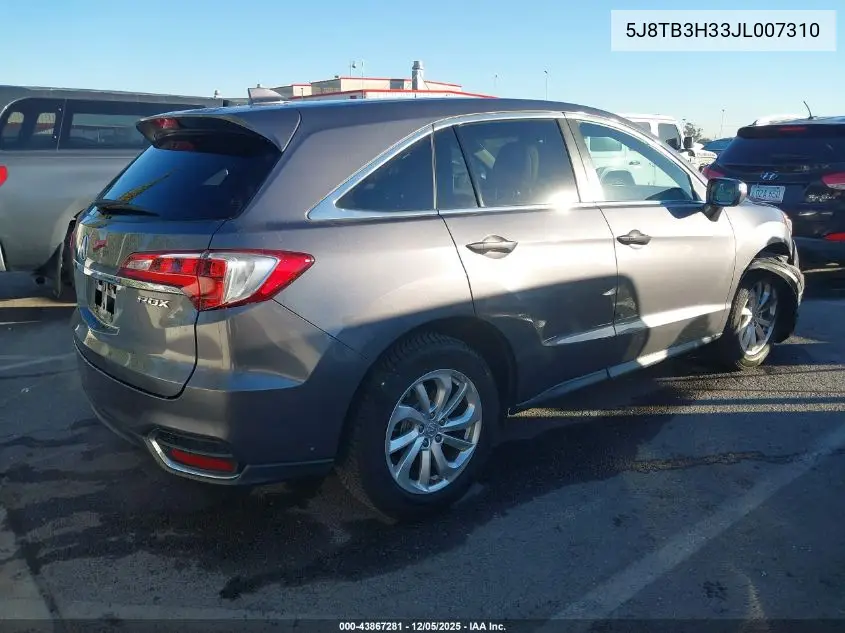 5J8TB3H33JL007310 2018 Acura Rdx Acurawatch Plus Package