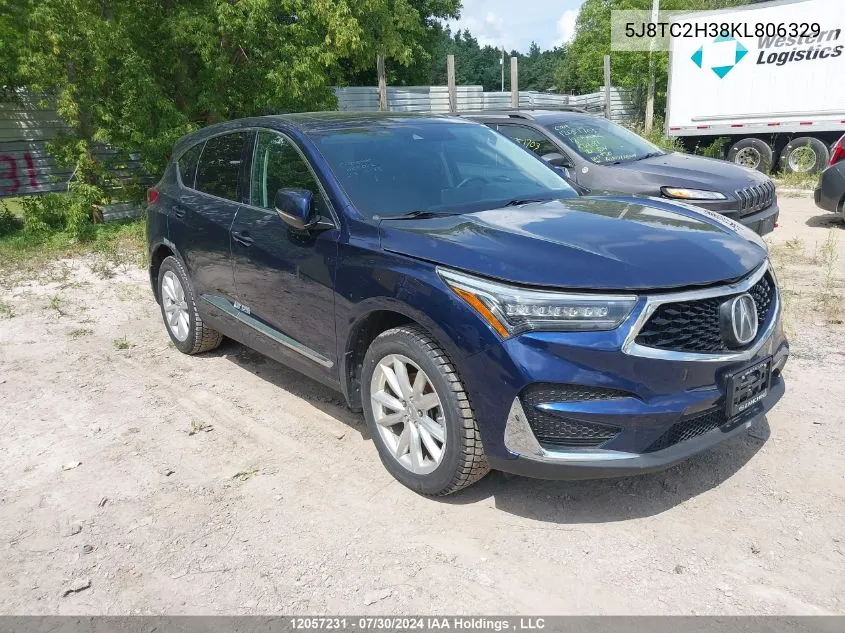 5J8TC2H38KL806329 2019 Acura Rdx