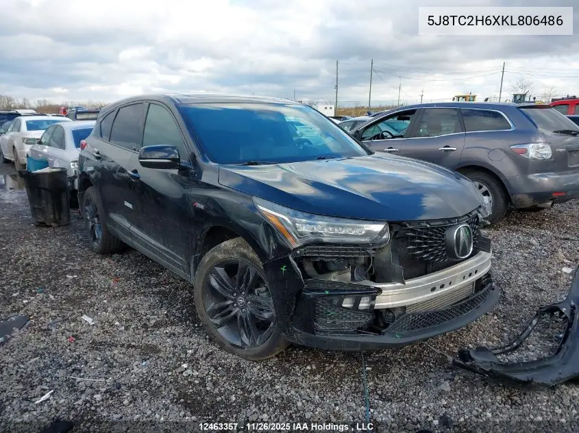 5J8TC2H6XKL806486 2019 Acura Rdx