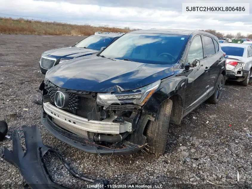 5J8TC2H6XKL806486 2019 Acura Rdx