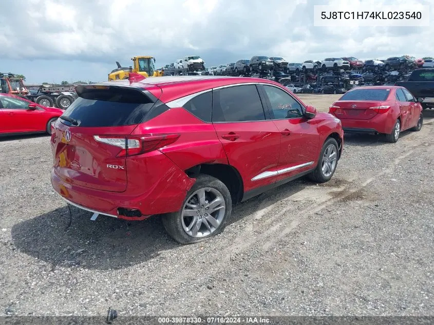 5J8TC1H74KL023540 2019 Acura Rdx Advance