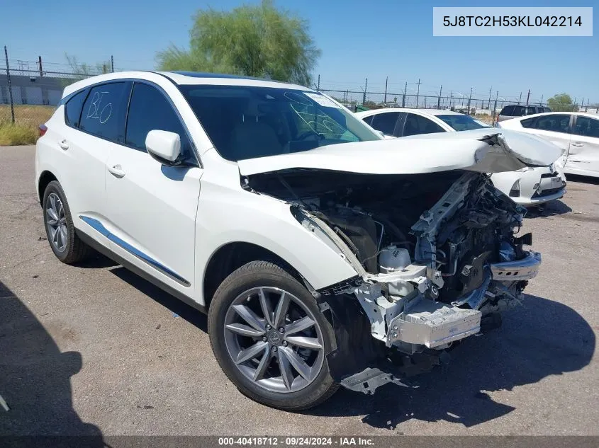 5J8TC2H53KL042214 2019 Acura Rdx Technology