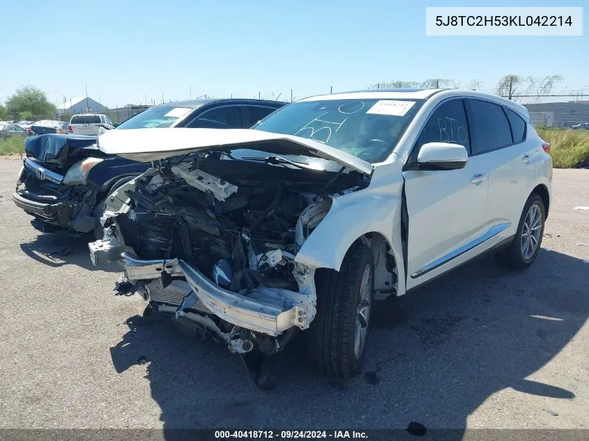 5J8TC2H53KL042214 2019 Acura Rdx Technology