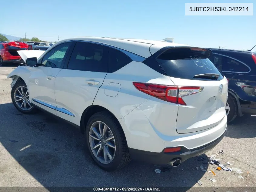 5J8TC2H53KL042214 2019 Acura Rdx Technology