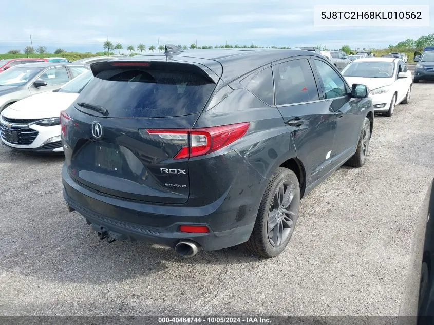 5J8TC2H68KL010562 2019 Acura Rdx A-Spec