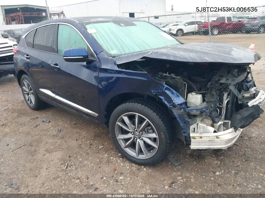 5J8TC2H53KL006636 2019 Acura Rdx Technology Package