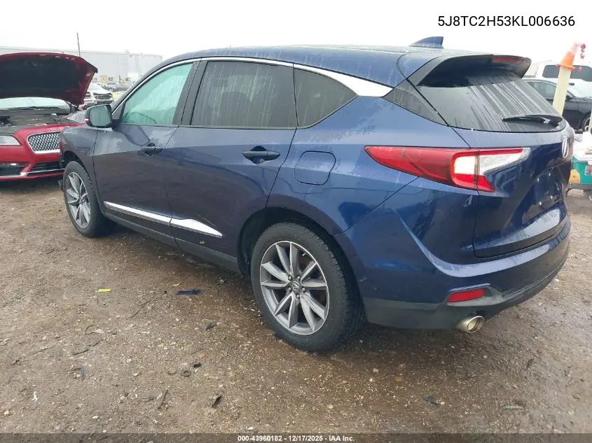5J8TC2H53KL006636 2019 Acura Rdx Technology Package