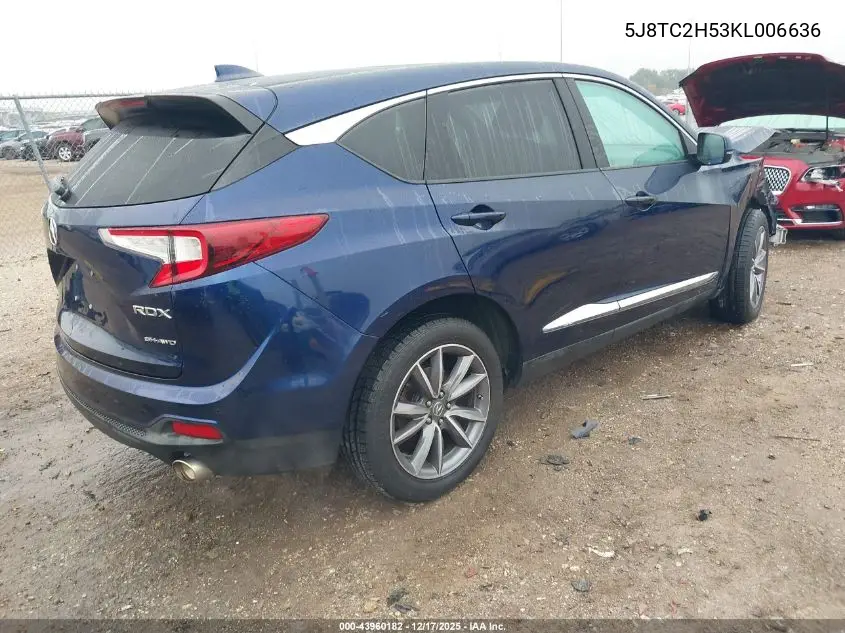 5J8TC2H53KL006636 2019 Acura Rdx Technology Package