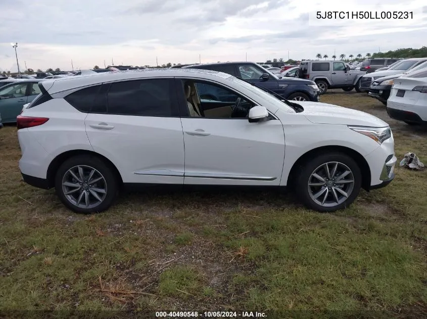 5J8TC1H50LL005231 2020 Acura Rdx Technology