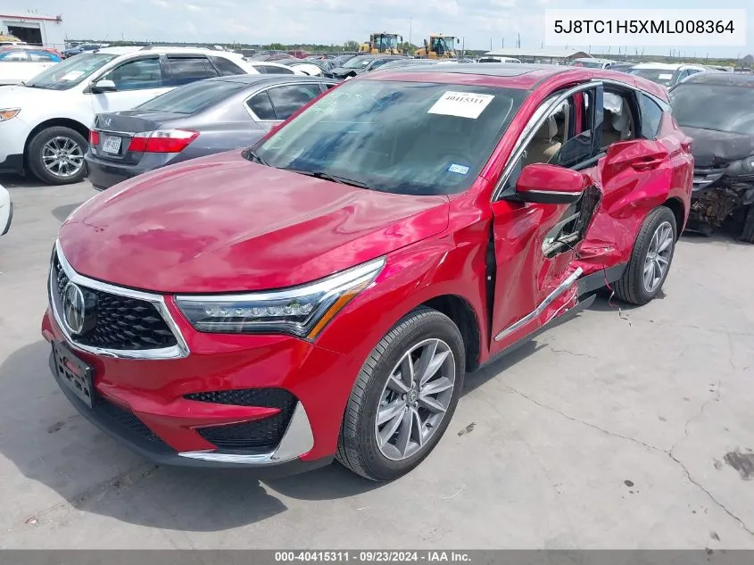 5J8TC1H5XML008364 2021 Acura Rdx Technology Package