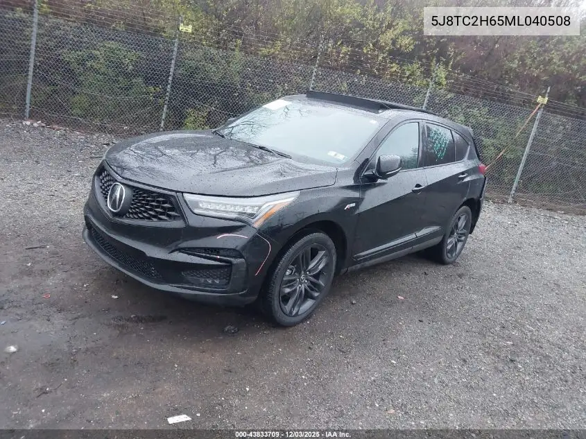 5J8TC2H65ML040508 2021 Acura Rdx A-Spec Package