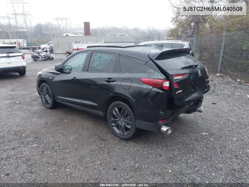 5J8TC2H65ML040508 2021 Acura Rdx A-Spec Package