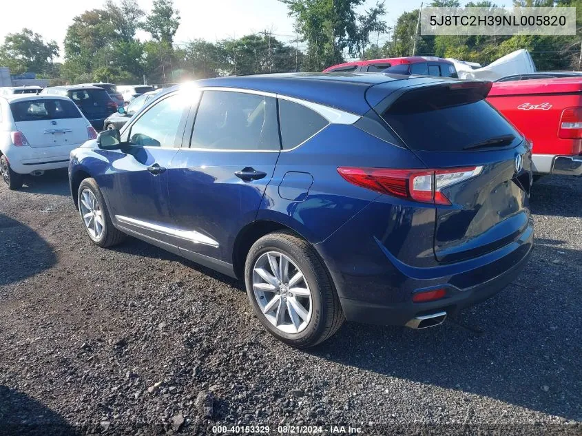 5J8TC2H39NL005820 2022 Acura Rdx