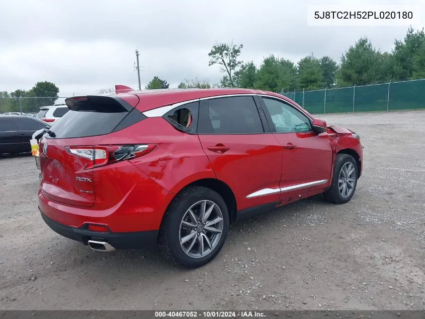 5J8TC2H52PL020180 2023 Acura Rdx Technology Package