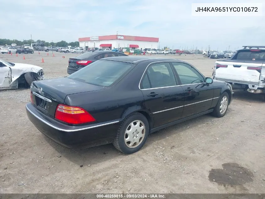 JH4KA9651YC010672 2000 Acura Rl 3.5