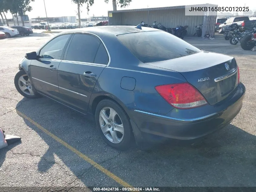 JH4KB16585C012025 2005 Acura Rl 3.5