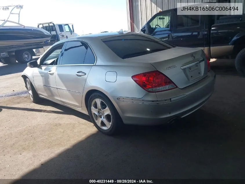 JH4KB16506C006494 2006 Acura Rl 3.5