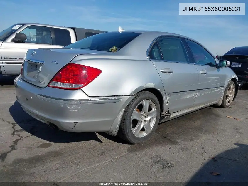 JH4KB165X6C005031 2006 Acura Rl 3.5