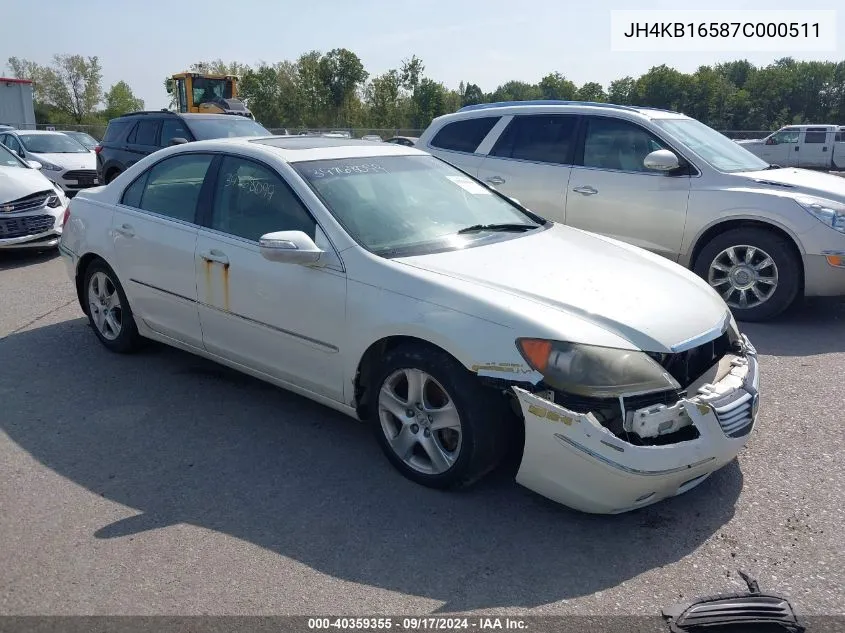 JH4KB16587C000511 2007 Acura Rl 3.5