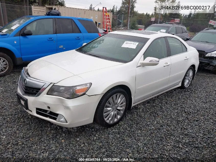 JH4KB2F69BC000217 2011 Acura Rl 3.7