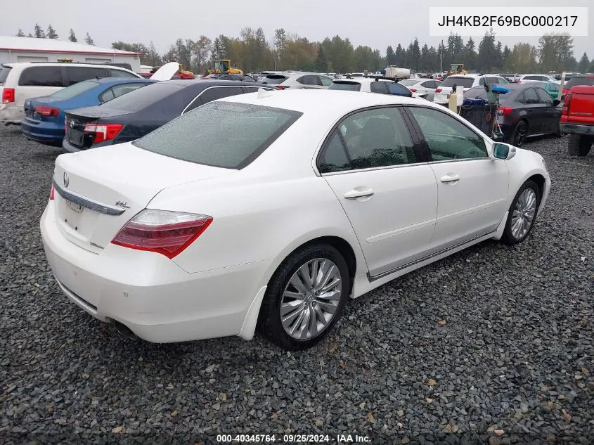 JH4KB2F69BC000217 2011 Acura Rl 3.7