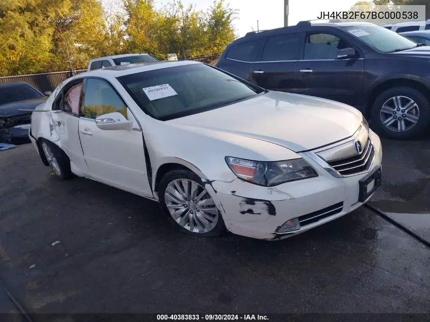 JH4KB2F67BC000538 2011 Acura Rl 3.7