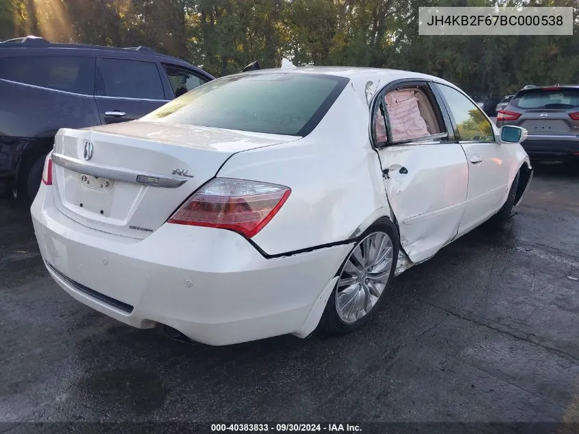 JH4KB2F67BC000538 2011 Acura Rl 3.7