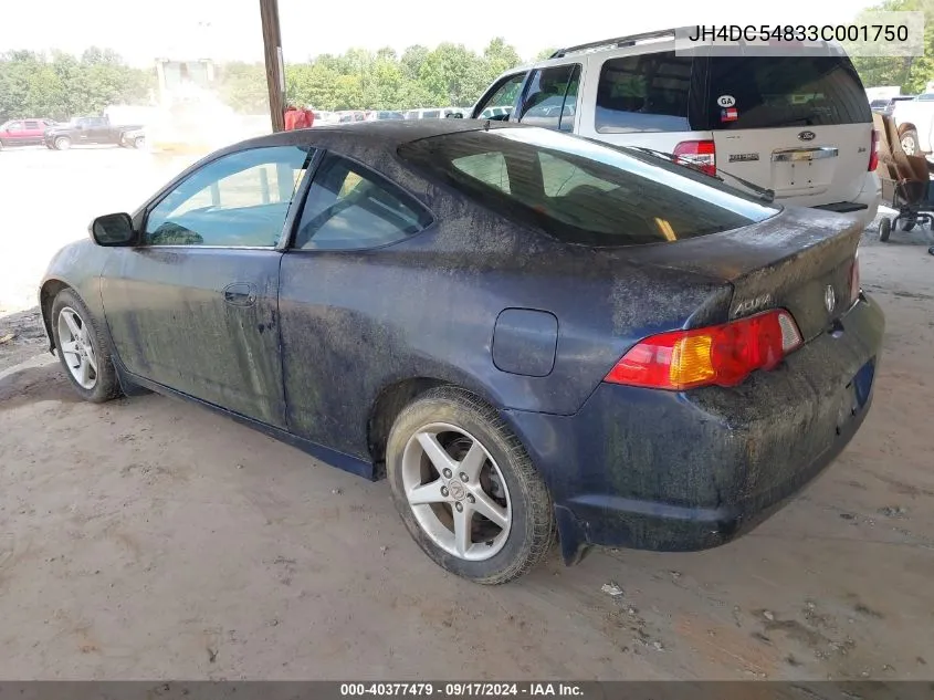 JH4DC54833C001750 2003 Acura Rsx