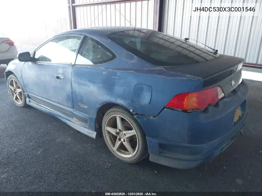 JH4DC530X3C001546 2003 Acura Rsx Type S