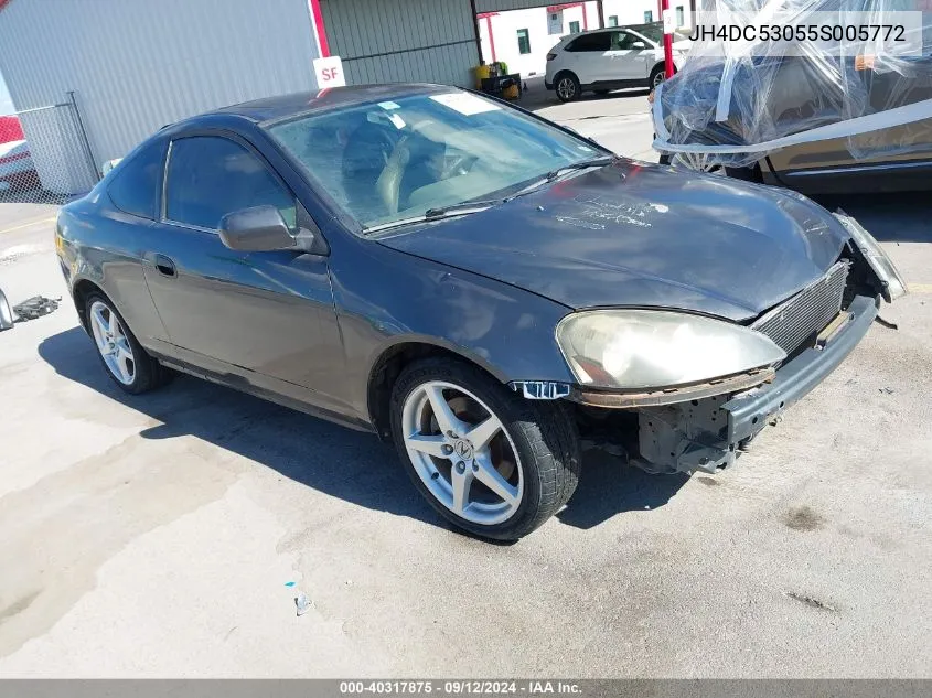 JH4DC53055S005772 2005 Acura Rsx Type S