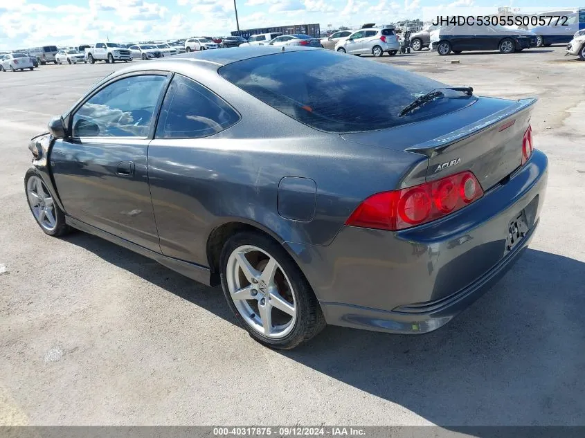 JH4DC53055S005772 2005 Acura Rsx Type S