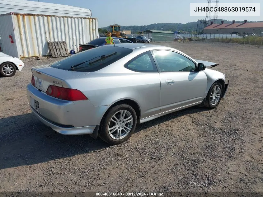 JH4DC54886S019574 2006 Acura Rsx