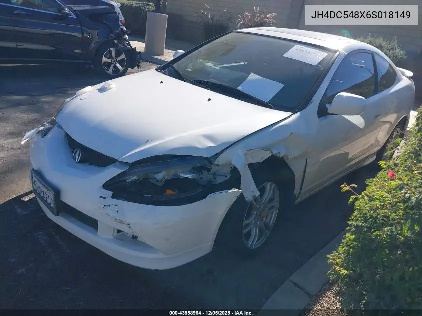 JH4DC548X6S018149 2006 Acura Rsx