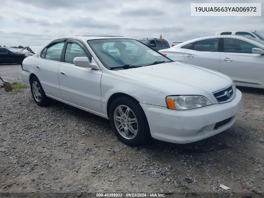 19UUA5663YA006972 2000 Acura Tl 3.2